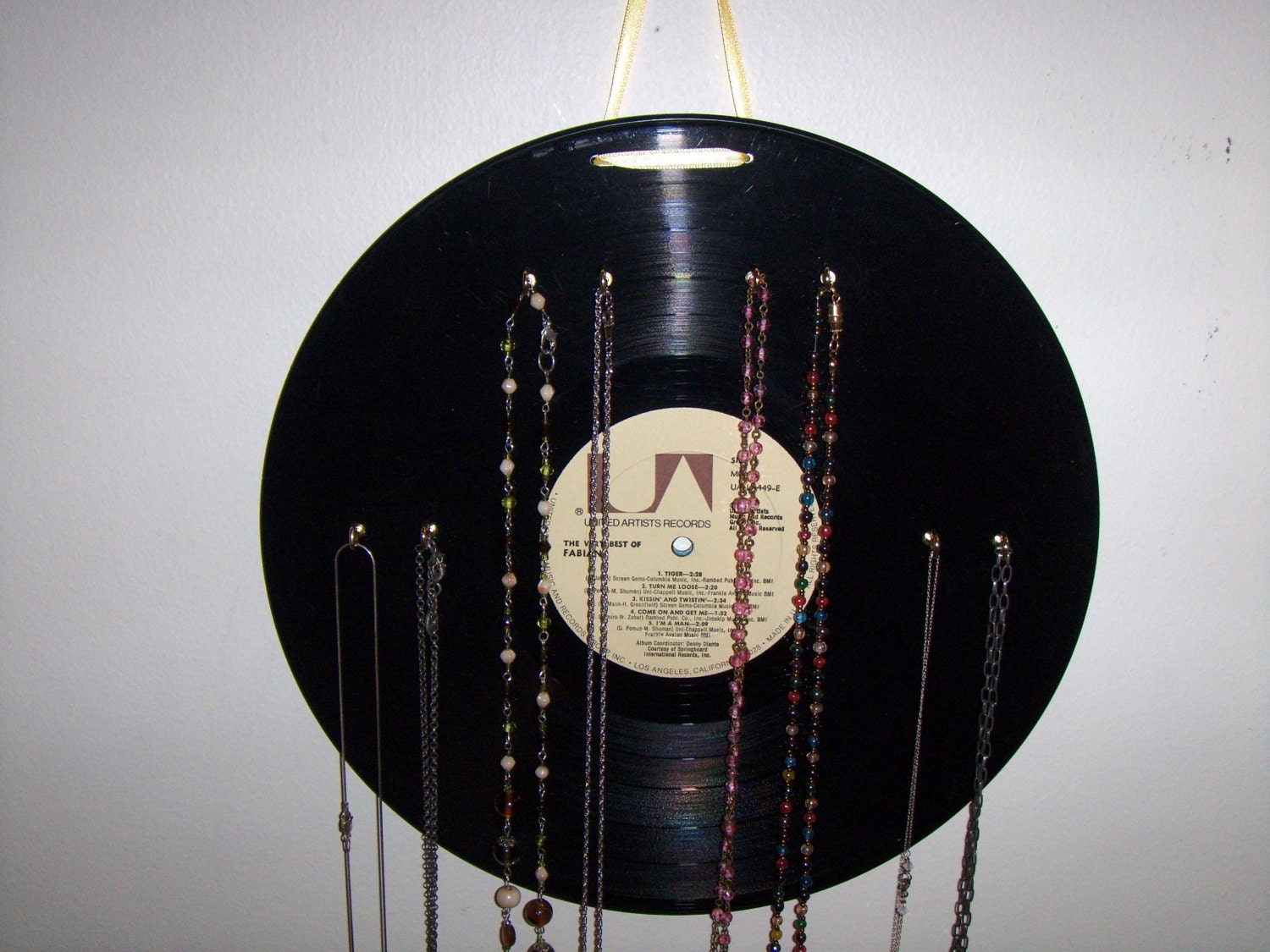 Necklace Hanger - Vinyl Record Album - FABIAN - Vinyl LP Recycled