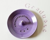 Graduation Gift, Congratulations Keepsake Ring Dish, Wheel Thrown, Clay Pottery, In Stock