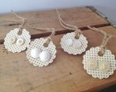 Vintage Button Stud Earrings - Mother of Pearl - You Pick - earrings - Stainless Steel Studs