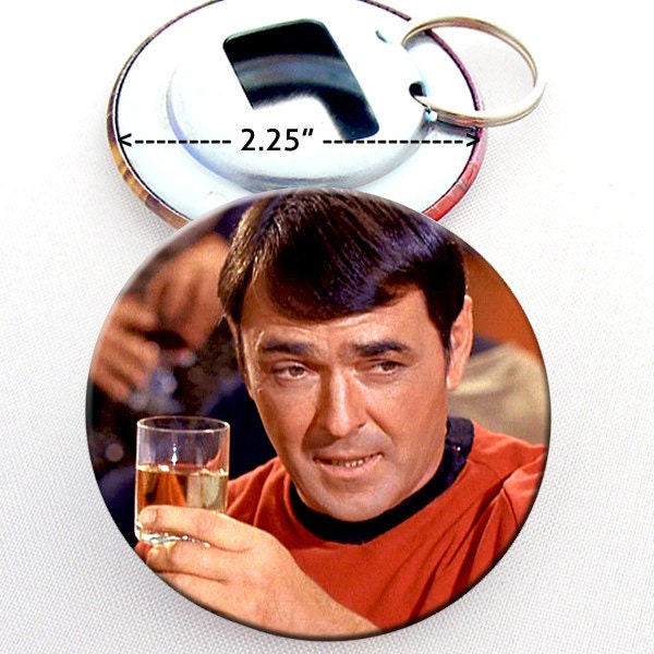 Scotty Bottle Opener 2.25 Button with Keyring