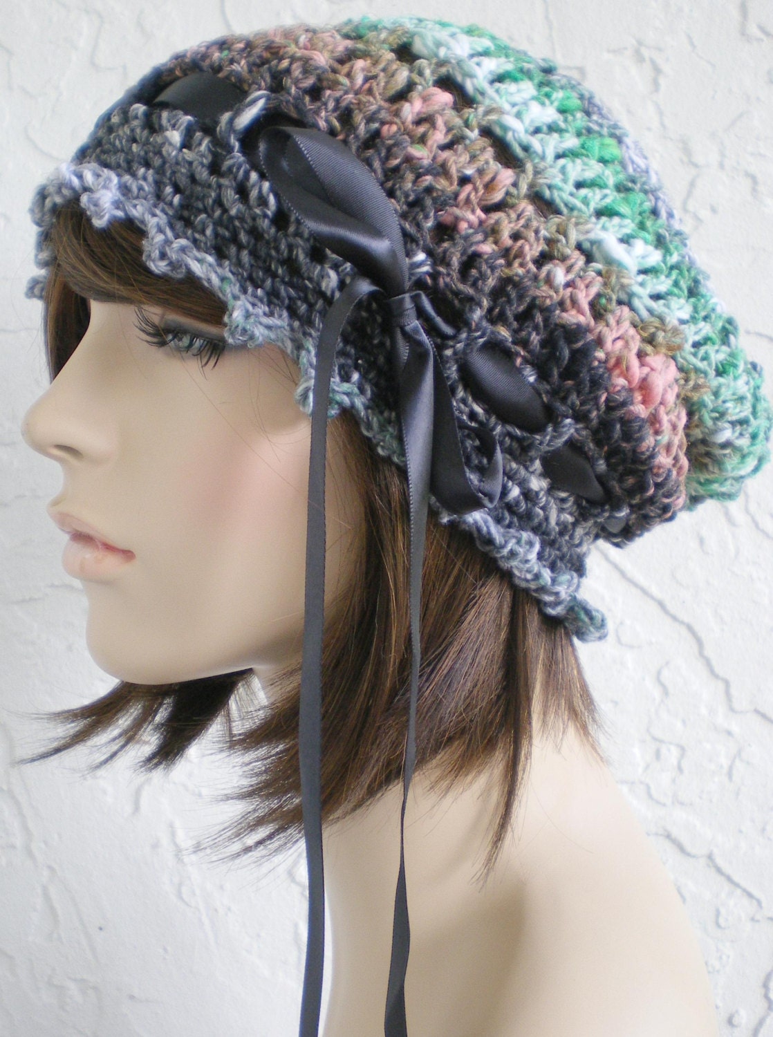 hand crochet Tam rasta hat Beanie Hat slouch hat