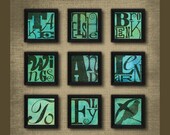 Beatles Music Lyric Typography Art Print Framed Set -- Take These Broken Wings And Learn To Fly