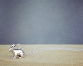 sterling silver bunny charm necklace charitable donation bunny rescue gift for her