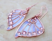 Sihaya Designs Faery Wing Earrings - Titania's Bower - Iridescent Fairy Wing Jewelry