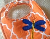 Blue Dragonfly Baby Bib
