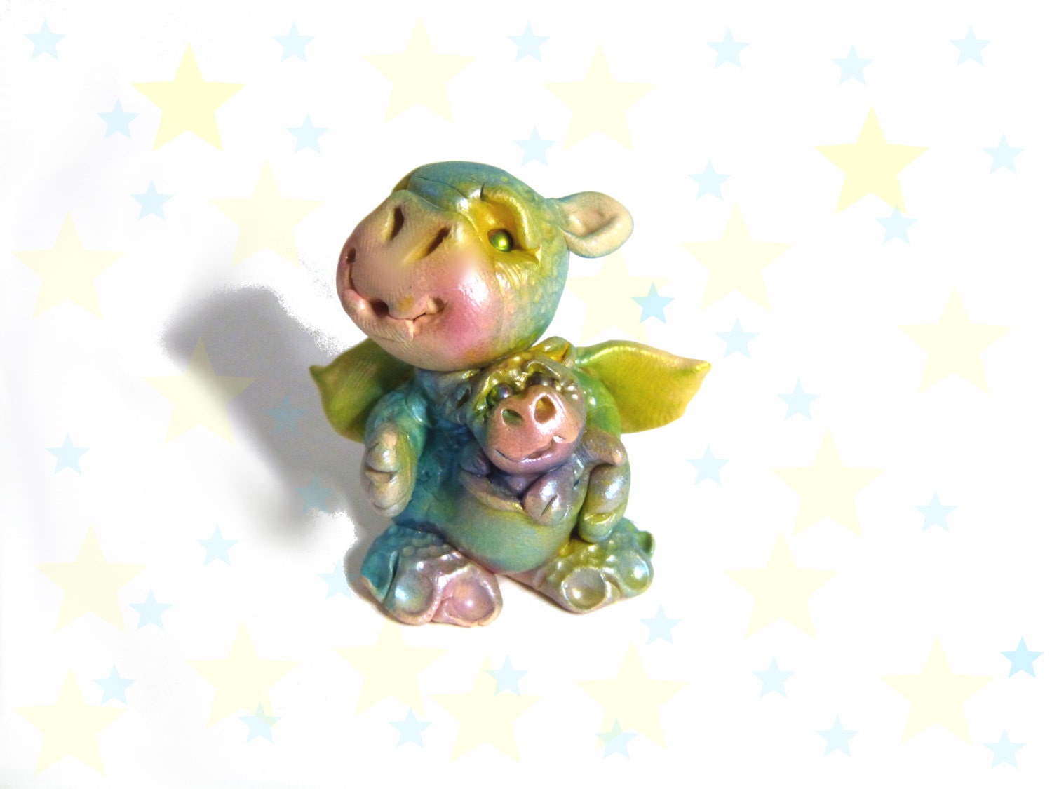 OOAK Polymer Clay Fantasy Miniature Art Dragon Handcrafted Original Art Sculpture ITEM PRoom027n547