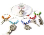 Hair Stylist Wine Charms - FREE SHIPPING