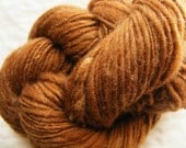 Handspun Wool Yarn Natural Medium Red Brown Merino 163yds 3.0oz 8-9wpi