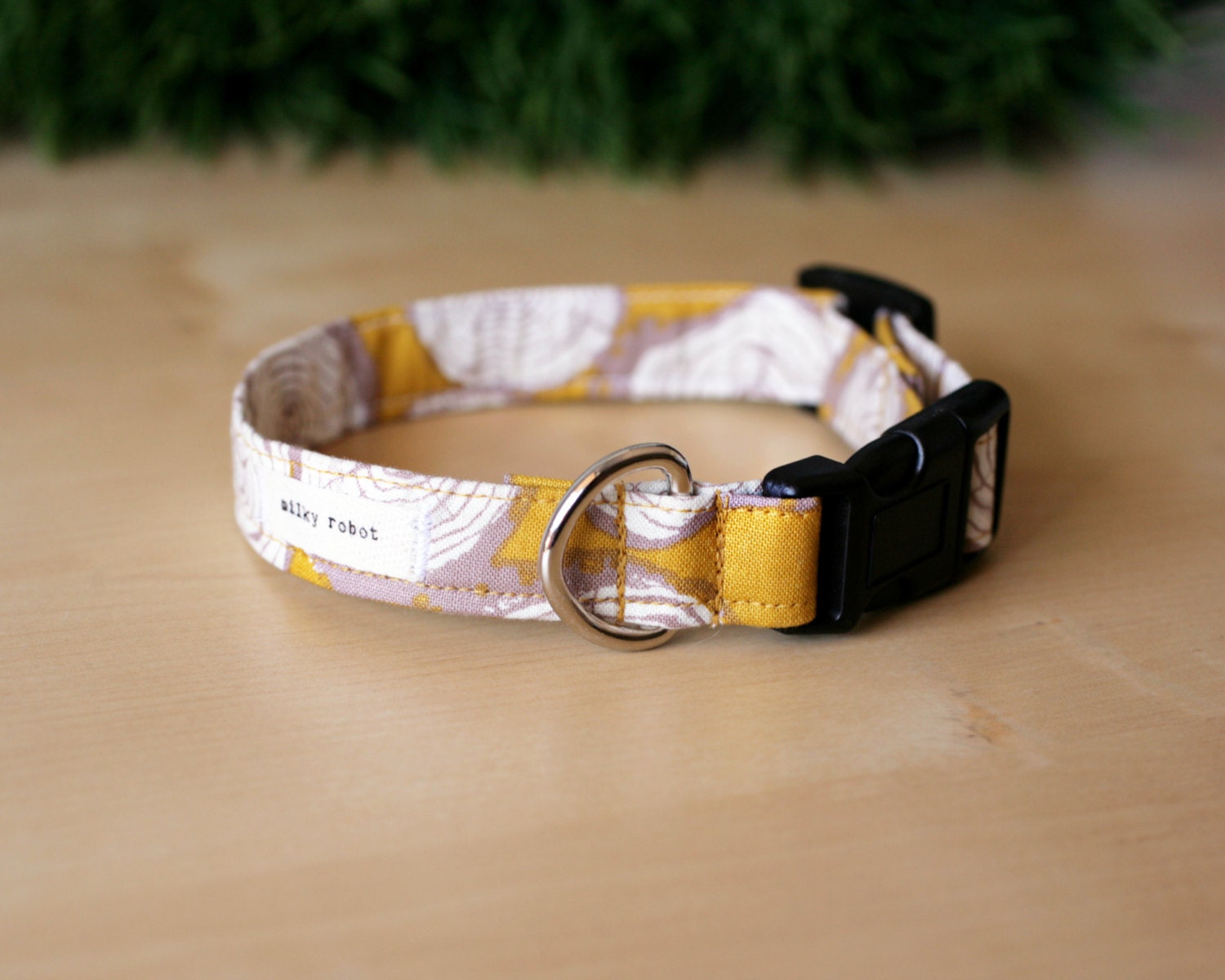 3/4" Wide - WOOD CUT print - Dog Collar