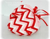Quilted Heart Ornament Valentine Decoration - Chevron Layers