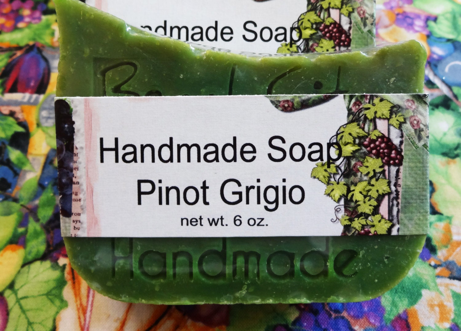Pinot Grigio Handmade Soap Cold Process Jumbo Bar