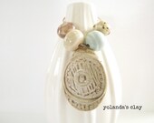 Oval Pendant and Beads by Yolandas Clay
