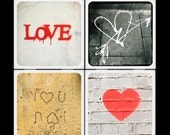 Eyeshoot Urban LOVE Ceramic Coaster Set