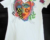 Kerables New Hand Painted Tee Shirts Ala Keri Always OOAK This is a Petite-Small FREE SHIPPING