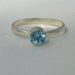 Gemstone Sterling Stack Ring BLUE TOPAZ STACKING Ring Handcrafted 925 Silver