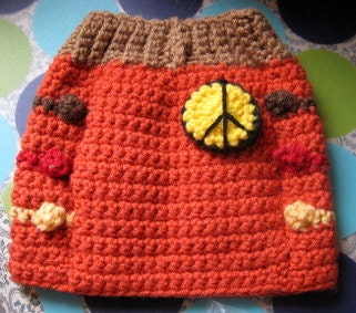 Dog Sweater Vest - Peace of Pizza - Size S - Ready to Ship