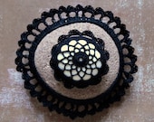 Miniature Art, Crochet Lace, Porcelain Stone, Tiny, Decorative Arts, Original, Table Decorations, Home Decor, Black Thread