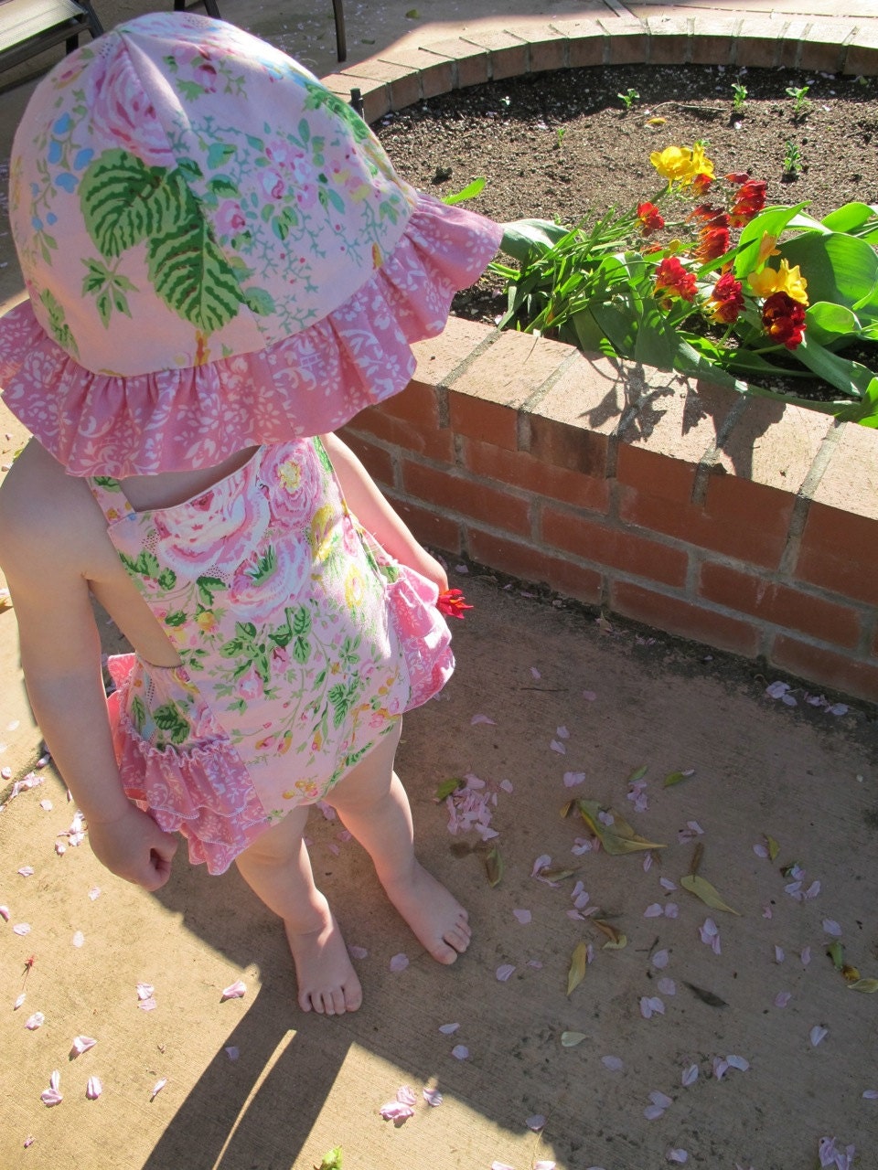 Baby Romper Pattern - Ruffle Butt Sunsuit - Baby Sunsuit Pattern PDF