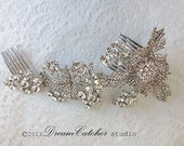Anita vintage inspired crystal headpiece , Hair Comb, wedding, wedding fascinator