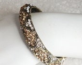 Nora gold metal Vintage Crystal Bracelet , wedding accessory, wedding, wedding bracelet, bridal bracelet