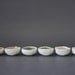 Pair of Tiny Hive Textured Bowls - Salt Cellar Pepper Spice Sauce Porcelain White Ceramic Bowl