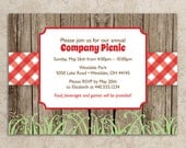 Picnic Invitation - Rustic Picnic Invitation - Company Picnic Invitation - Picnic Invite - BBQ Invitation - Cookout - DIY Printable JPEG