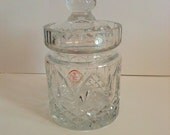 Vintage Hand Cut Crystal Biscuit Jar