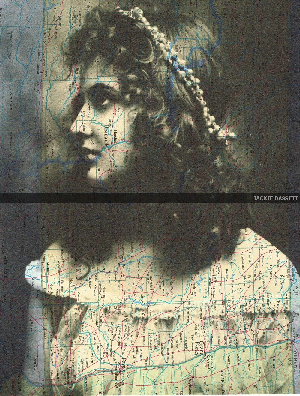 Map Book Page.Prints. Repurposed, Collage art.Woman ,Vintage Photo, Paper , home decor, buy 3 get 1 FREE.classy.fathers day gift.mom