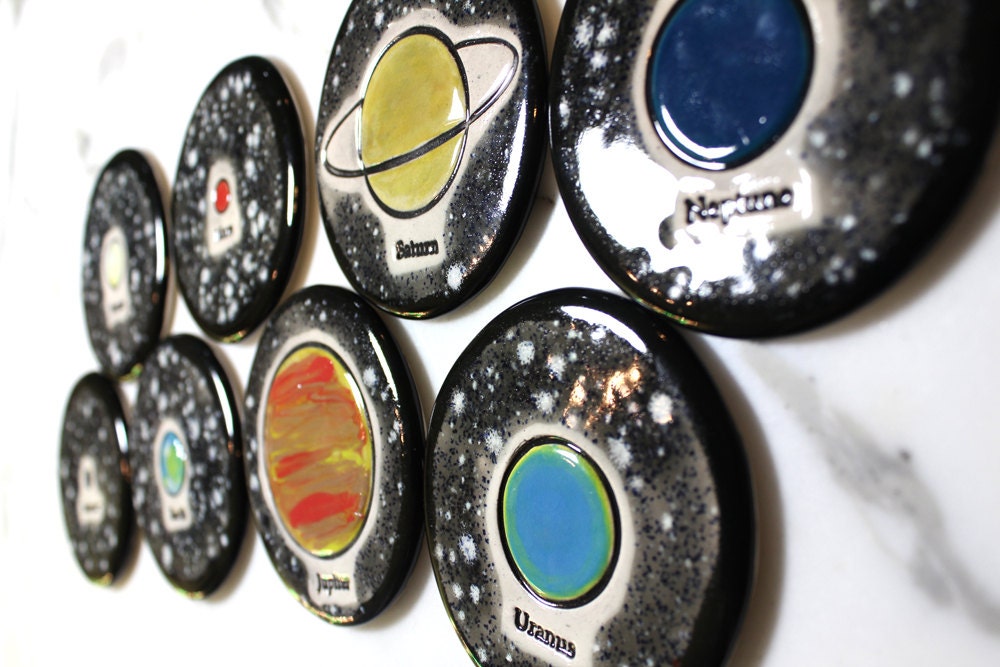 The Eight Planets a Ceramic Coaster Set
