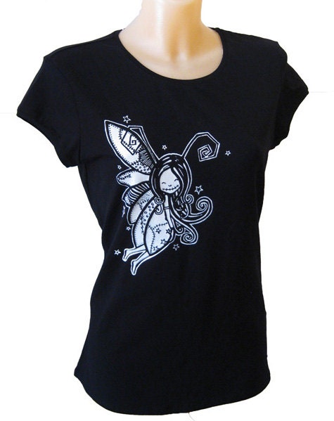 Zombie Fae Fairy Faerie Magic Rocky The Zombie t-shirt in black Climate Neutral