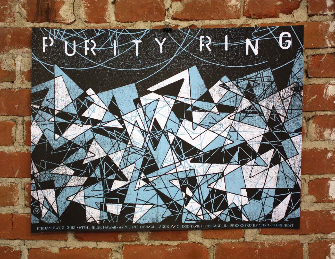 Purity Ring- Chicago- Official Hand-Printed Gigposter