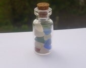 Sea glass filled vial bottle B