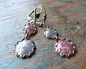 juxtapose - tin and brass earrings
