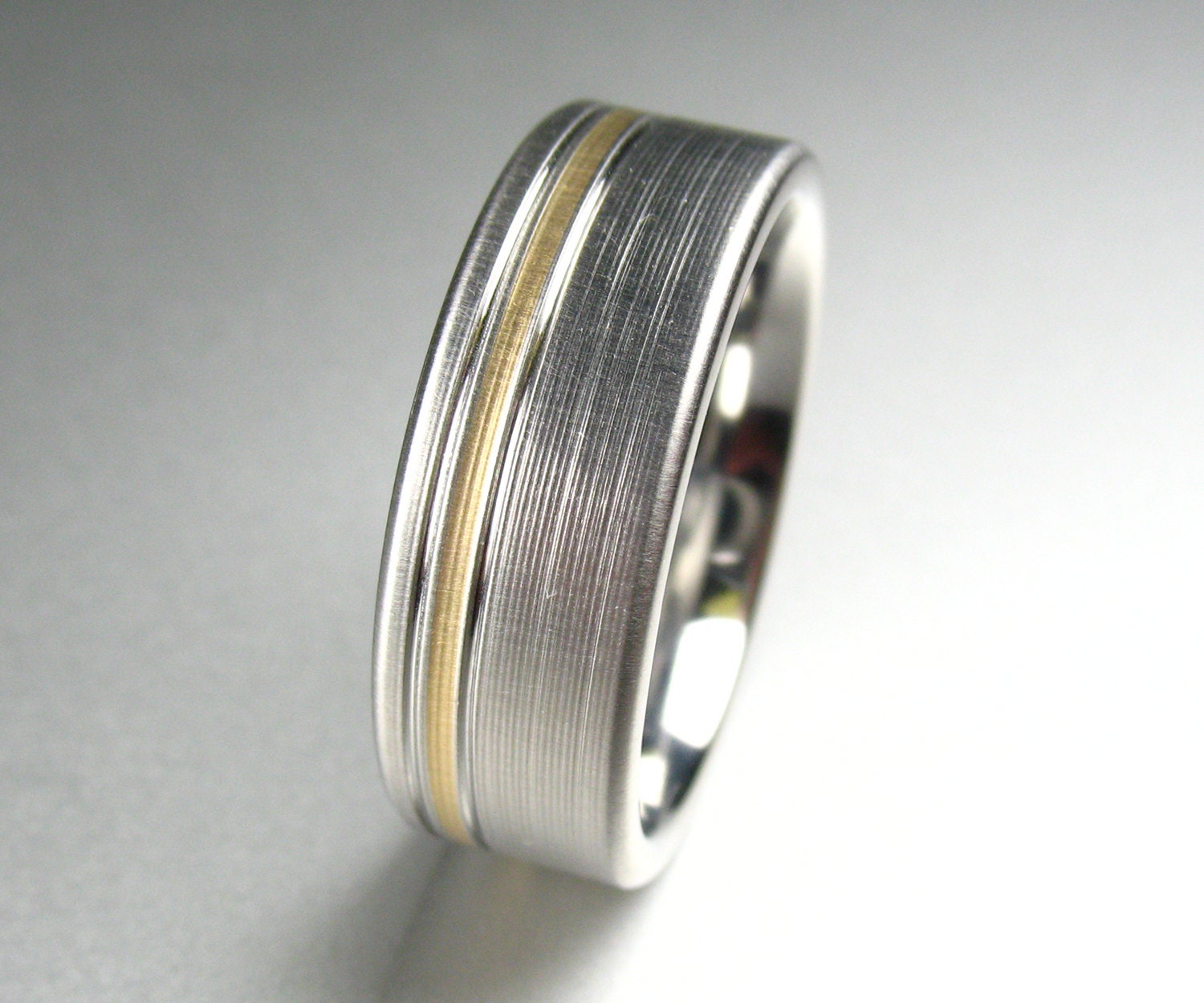 Cobalt Gold Wedding Band