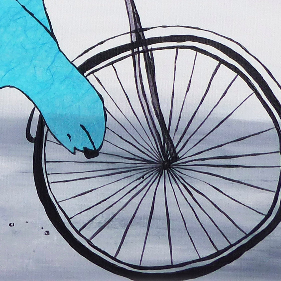 Coaster - Sloth On Bike 8x10 Art Print