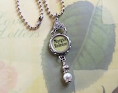 Vintage Typewriter Key Fancy Necklace Margin Release