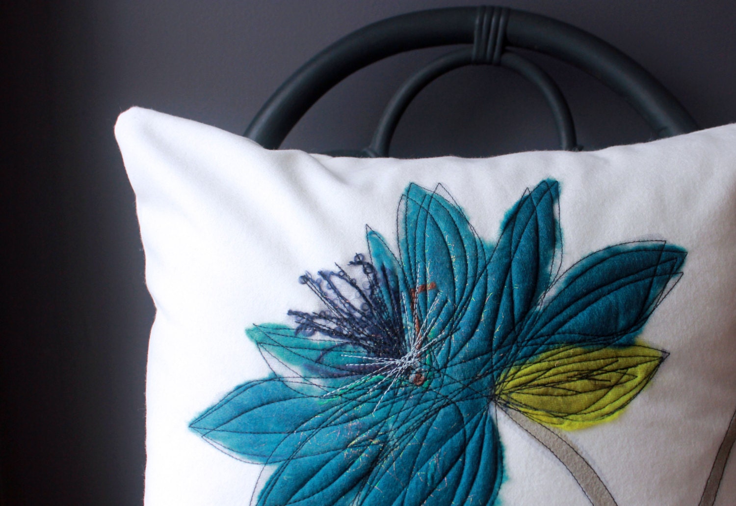 Wool Pillow - Teal