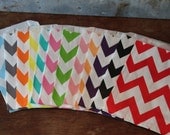 12 Chevron Favor Bags - 4-3/4 X 7.5 - You choose color -- Il_170x135