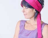 Hot Pink Headband - Hot pink flower bridal headband - wedding accessories