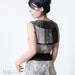 Cropped Bolero in a patchwork of Grey fabrics - Couture  -  size  M