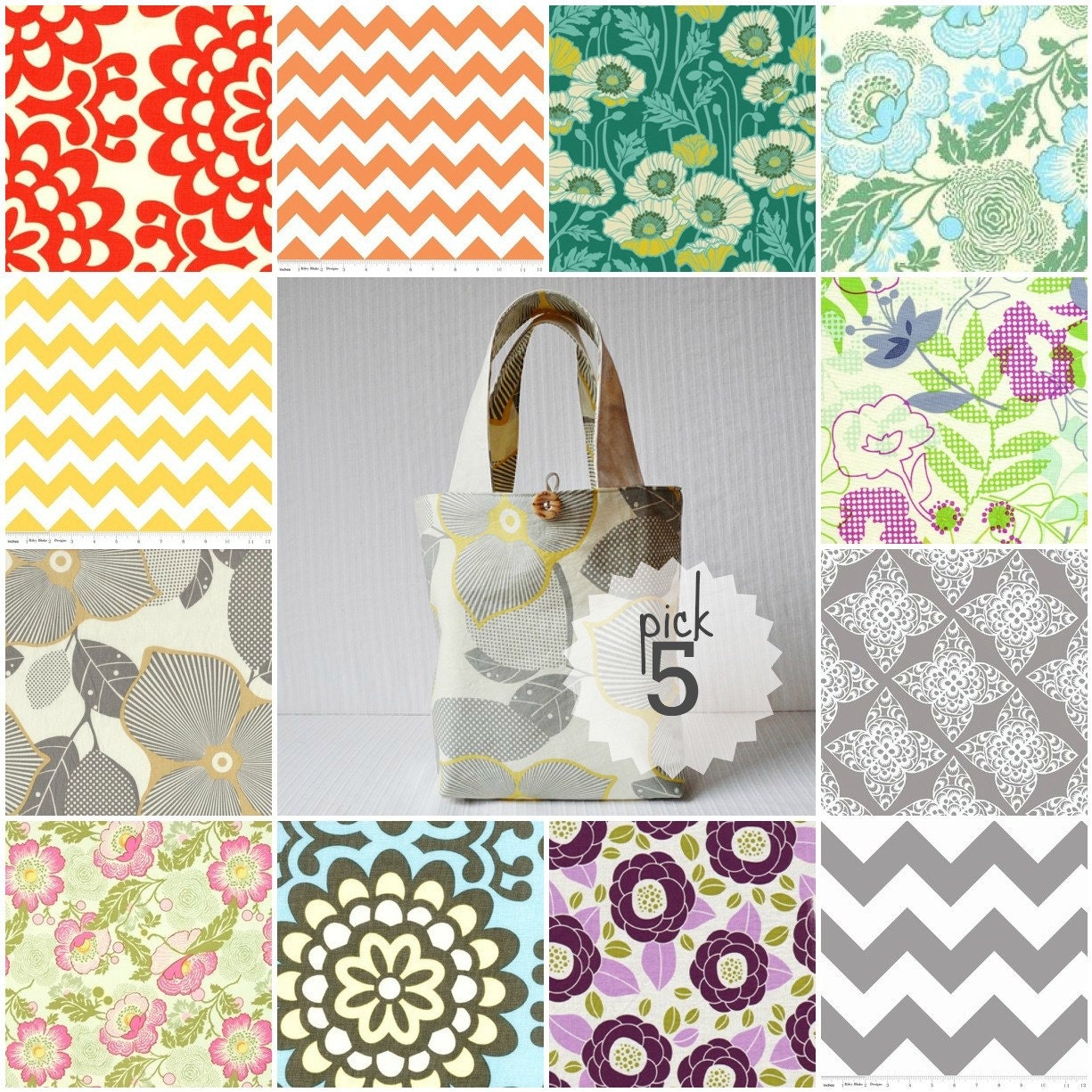 Set of 5 Lunch Bags - Set Discount - Save 15%