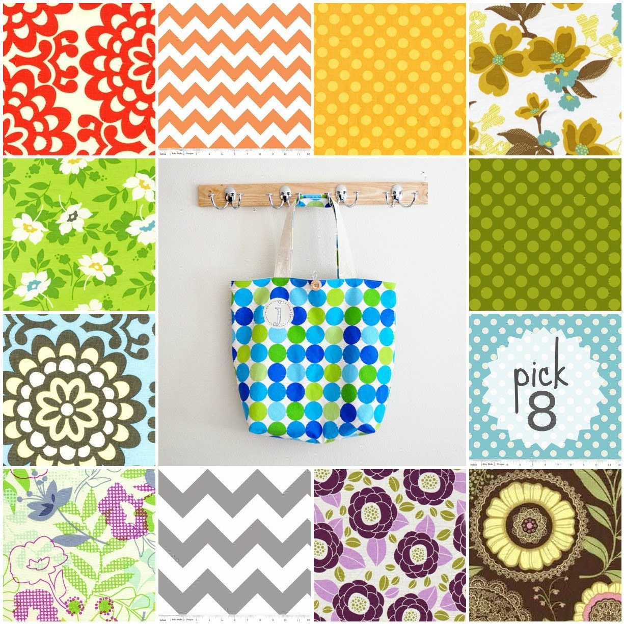 Set of 8 Monogrammed Market Bags - Discount - Save 15%
