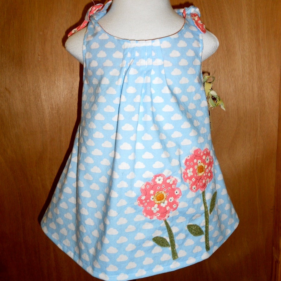 Cloud Print Tie-Shoulder Sun Dress 9-12 months