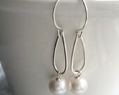 Classic Pearl Earrings -  Sterling Silver and Swarovski Wedding Jewellery