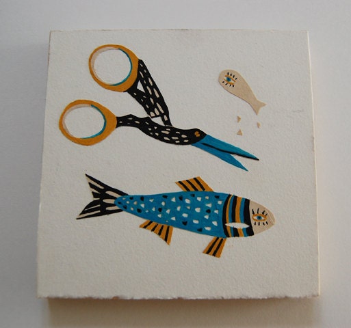 Paper Fish (original painting)