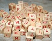 64 Letter Dice Blocks for Your Assemblage, Jewelry, Art