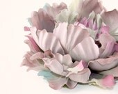 Beautiful Peony in Shades of Lilac and Eggshell Cream - 5.5 inches