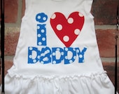 I HEART DADDY Baby Dots Dress