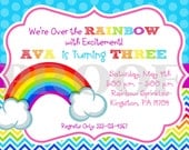 DIY PRINTABLE - Over the Rainbow Invitation