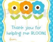 INSTANT DOWNLOAD DIY Printable Flower Tags for Teachers and More - Perfect for End of Year Gift